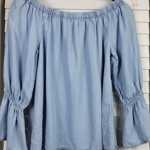 Sanctuary Light Blue Off-Shoulder Blouse.‎ Size S - Picture 6 of 6